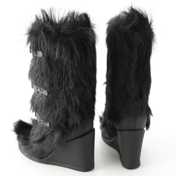 Celine Phoebe Philo era black wedge heel boots 36 - Picture 4 of 11